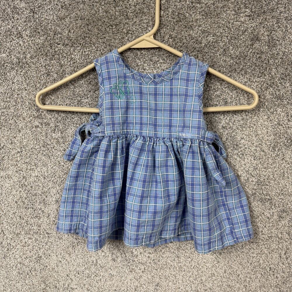 OshKosh B'gosh Sundress‎ 12M Plaid Classic Preppy Americana Cottagecore Heritage